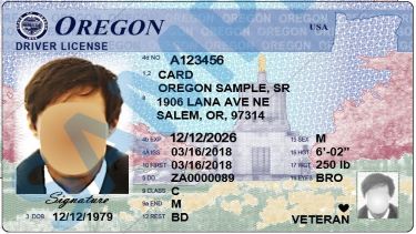 Sample Oregon Driver License