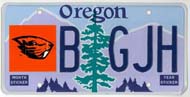 Oregon State University License Plate