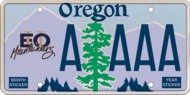 Eastern Oregon University License Plate
