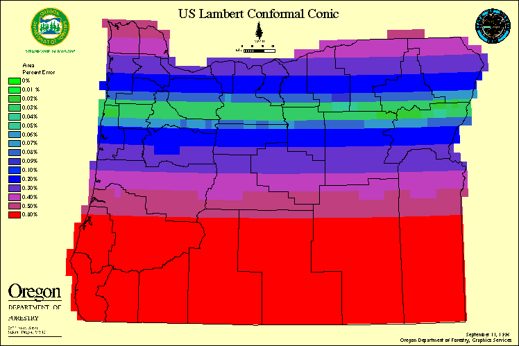 US Lambert Map in Meters, North American Datum of 1983