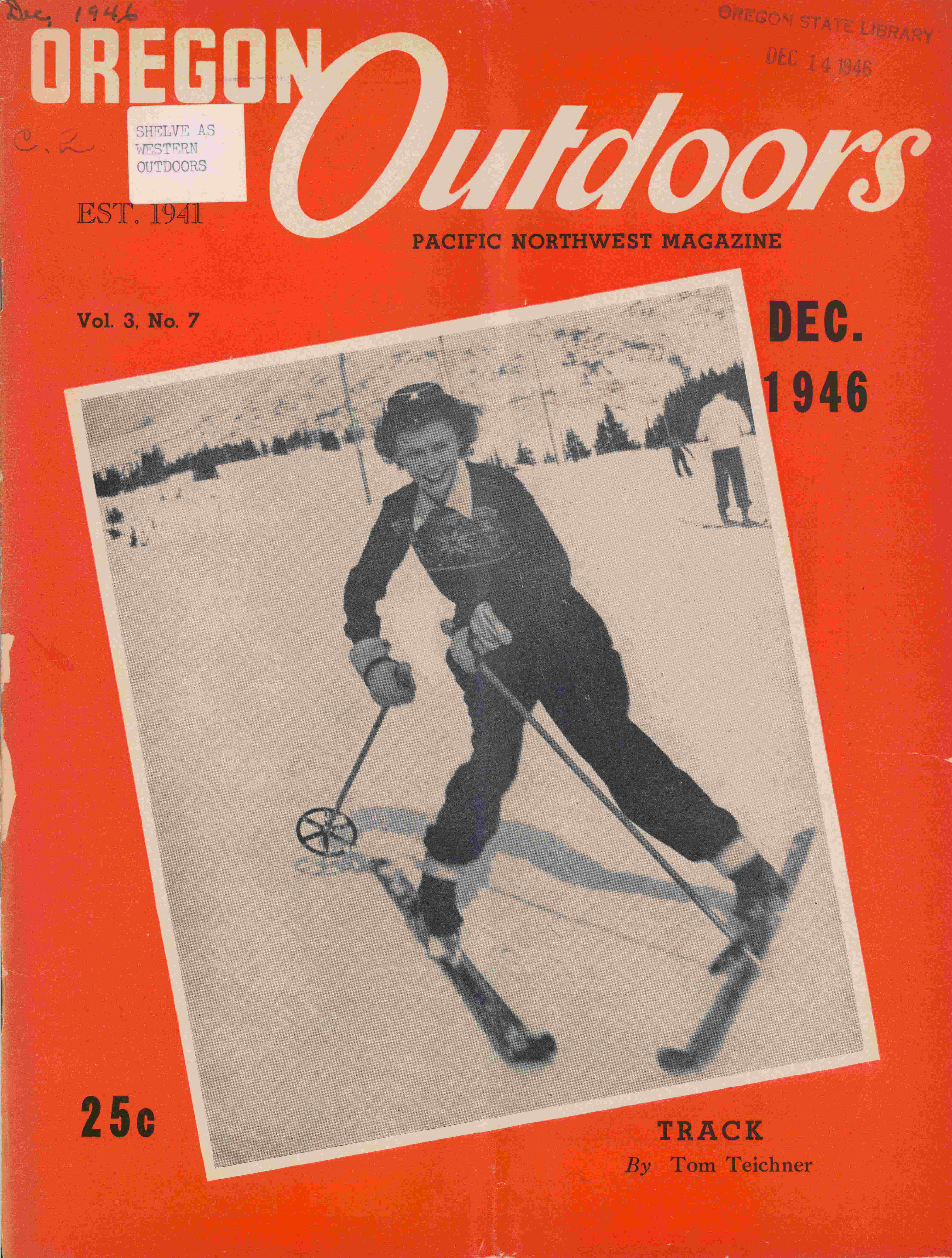 Cover of Oregon Outdoors magazine from Dec. 1946