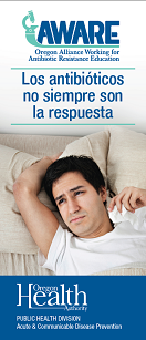 Antibiotics are not always the answer, adult version, Spanish cover