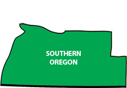 map of southern Oregon region