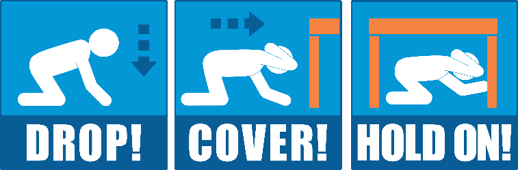 drop, cover, hold during an earthquake