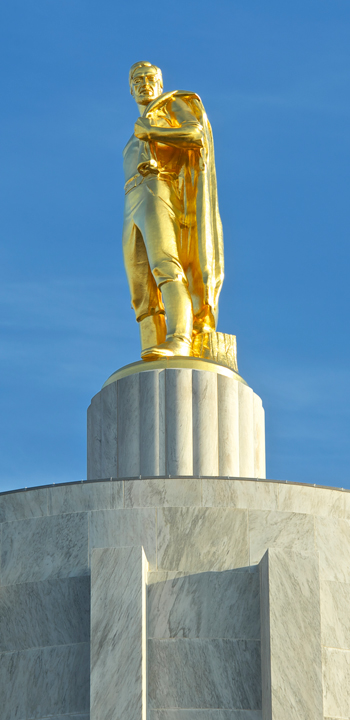 statue on state capitol building