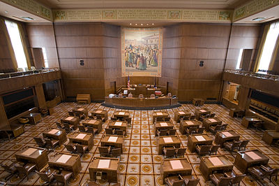 Senate Chamber in the Oregon State Capitol