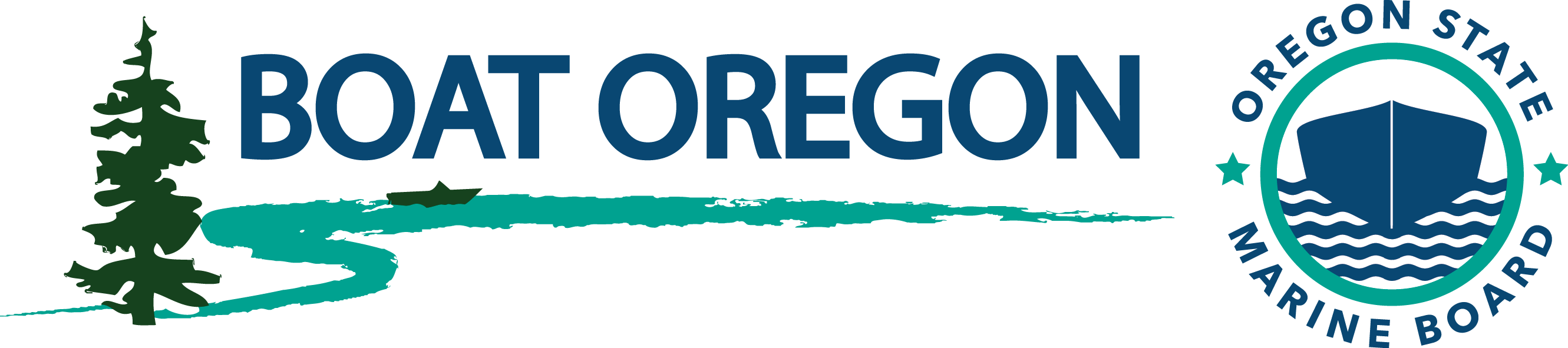 Graphic of the agency's logo and "Boat Oregon"