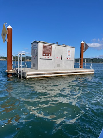 Care -use a floating restroom where available. 