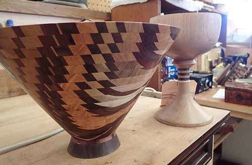 wooden bowl and chalice