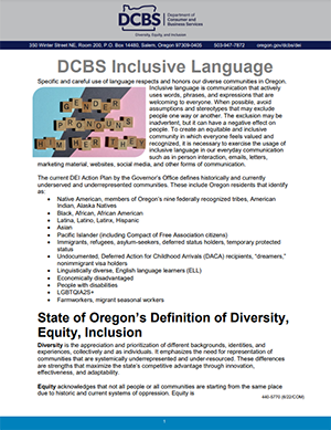 Inclusive Language document