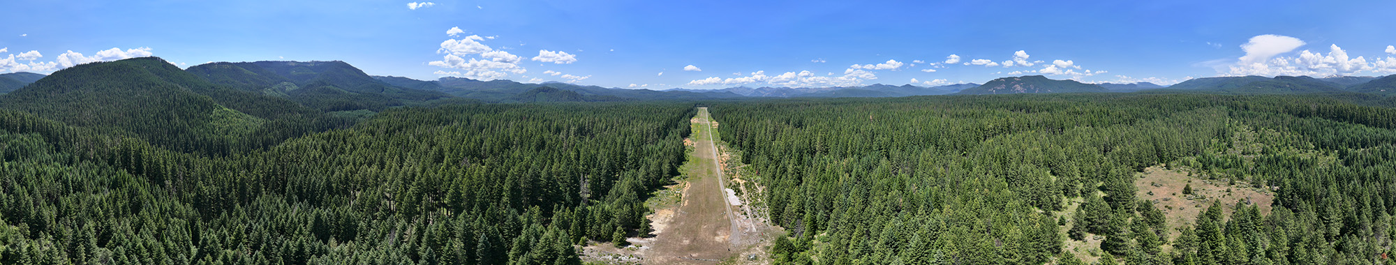 runway nestled in some hills