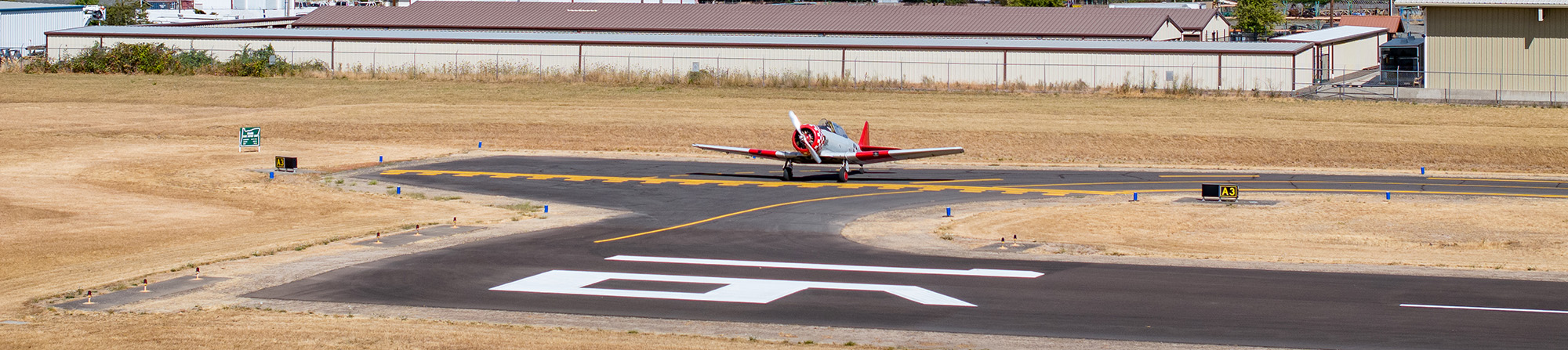 Small plane on runway