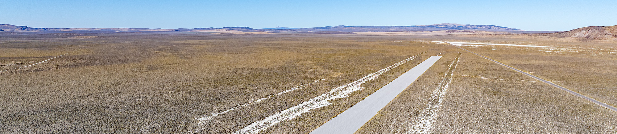 View of Alkali Lake Airport
