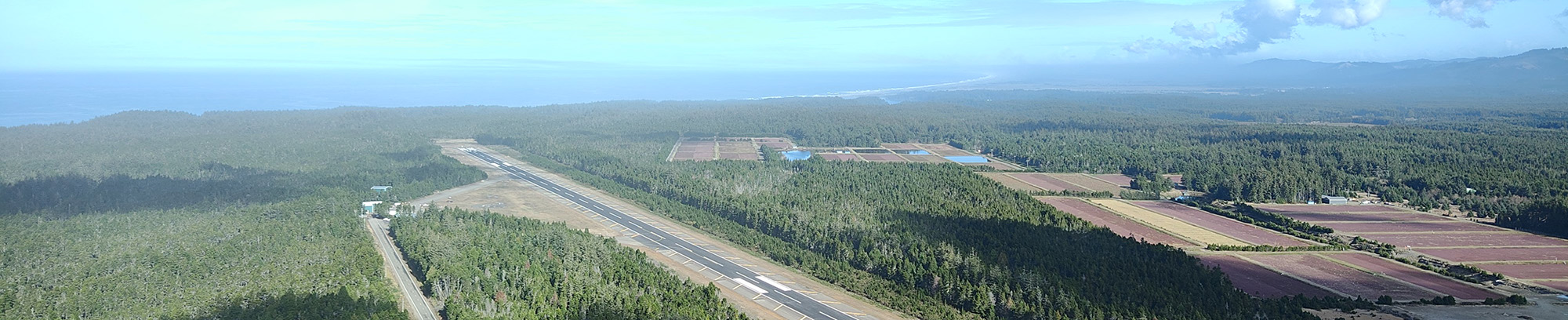 Cape Blanco Airport from an airplane