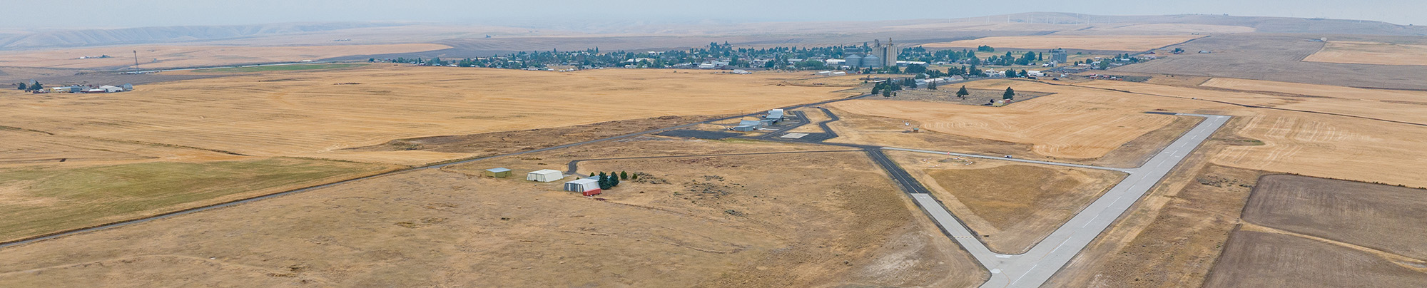 Condon Airport from an airplane