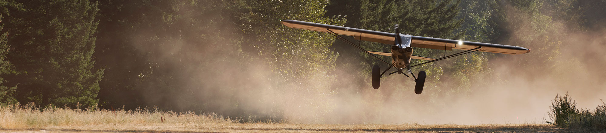Plane flying over river