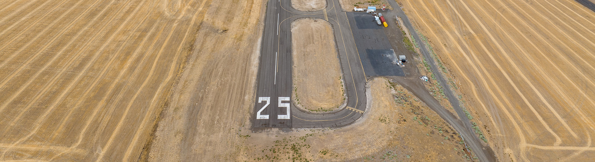 Wasco Airport from an airplane