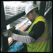 Photo of Glazier doing work