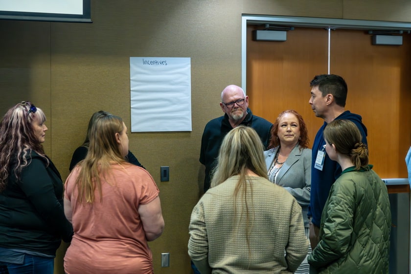 Treatment Court Grantees begin brainstorming in Breakout 2