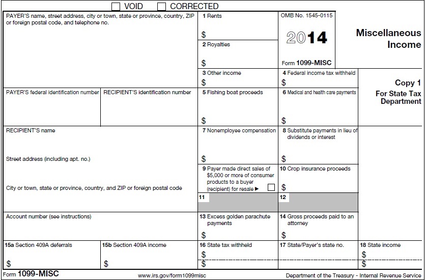 Form 1099-MISC Prt 1 Example