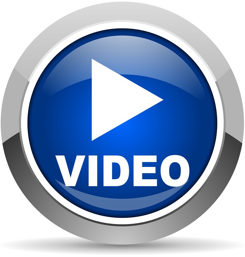 Blue video button