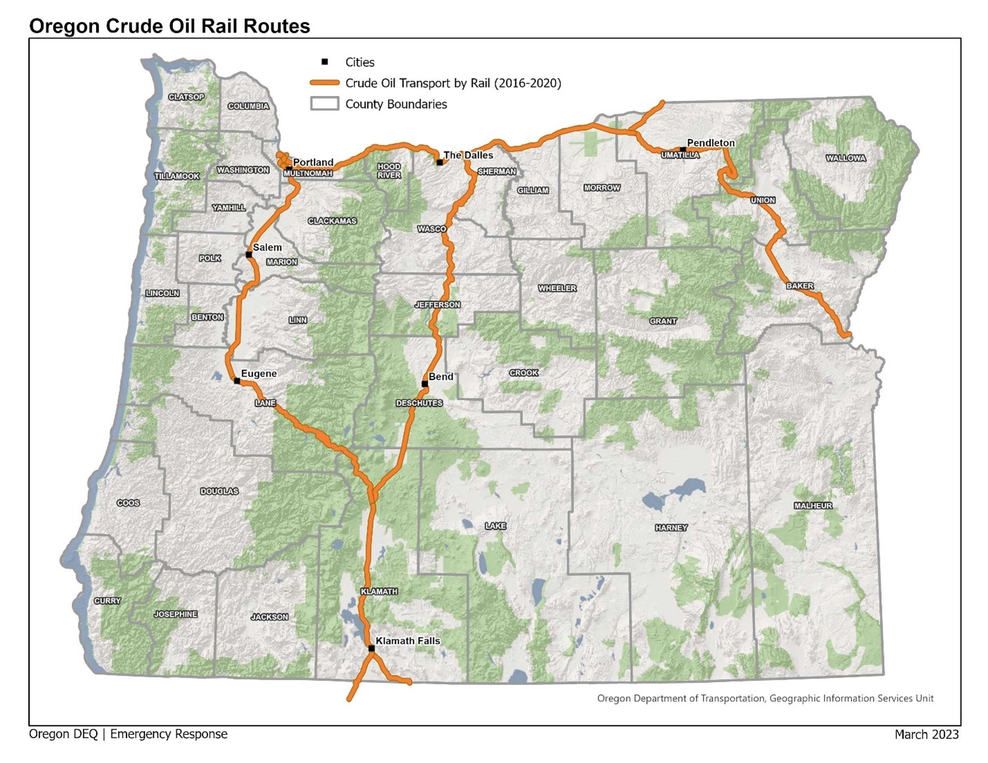 crude oil rail routes