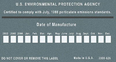 Detail of EPA sticker