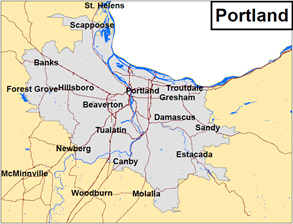 boundary map Portland