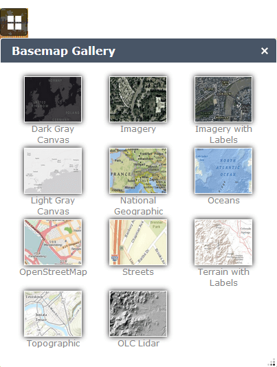basemap gallery