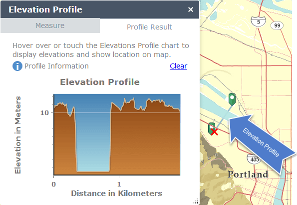Elevation Profile result