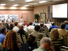 Landslide Forum 2006, looking from audience to panel of speakers