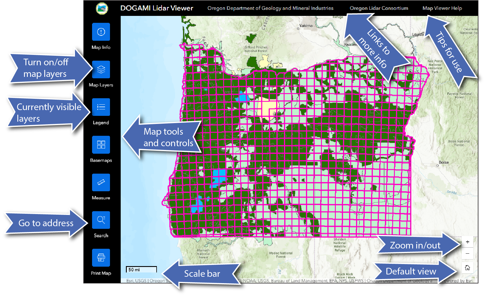 lidar data viewer map interface