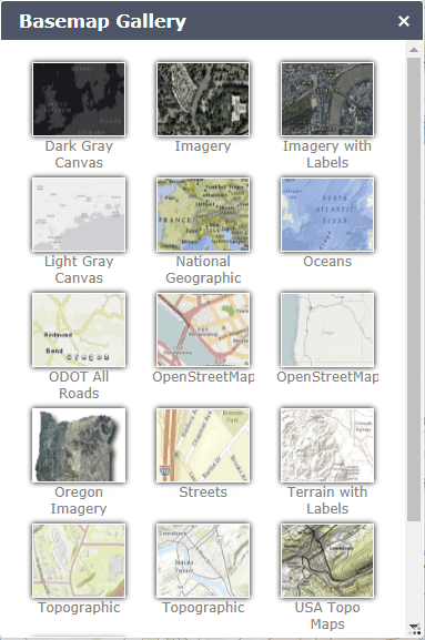 basemap gallery