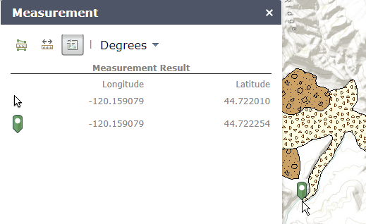 Get the lat/long of a point