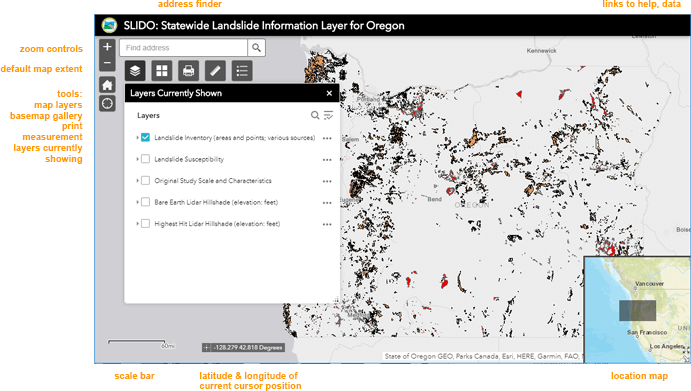 geologic map interface