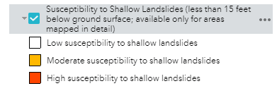 Landslide  Hazard Susceptibility layer