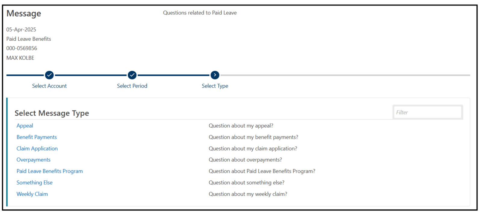 image showing the specific issue your message is about