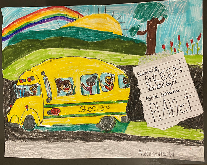 Electric School Bus Artwork