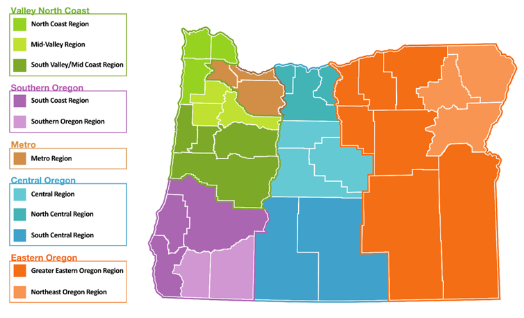 Program administrator regional map image.