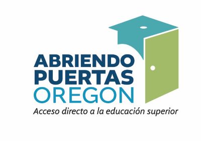 Abriendo Puertas Oregon logo with tagline Acceso directo a la educacion superior