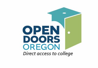 Open Doors Oregon logo with tagline Direct access to college