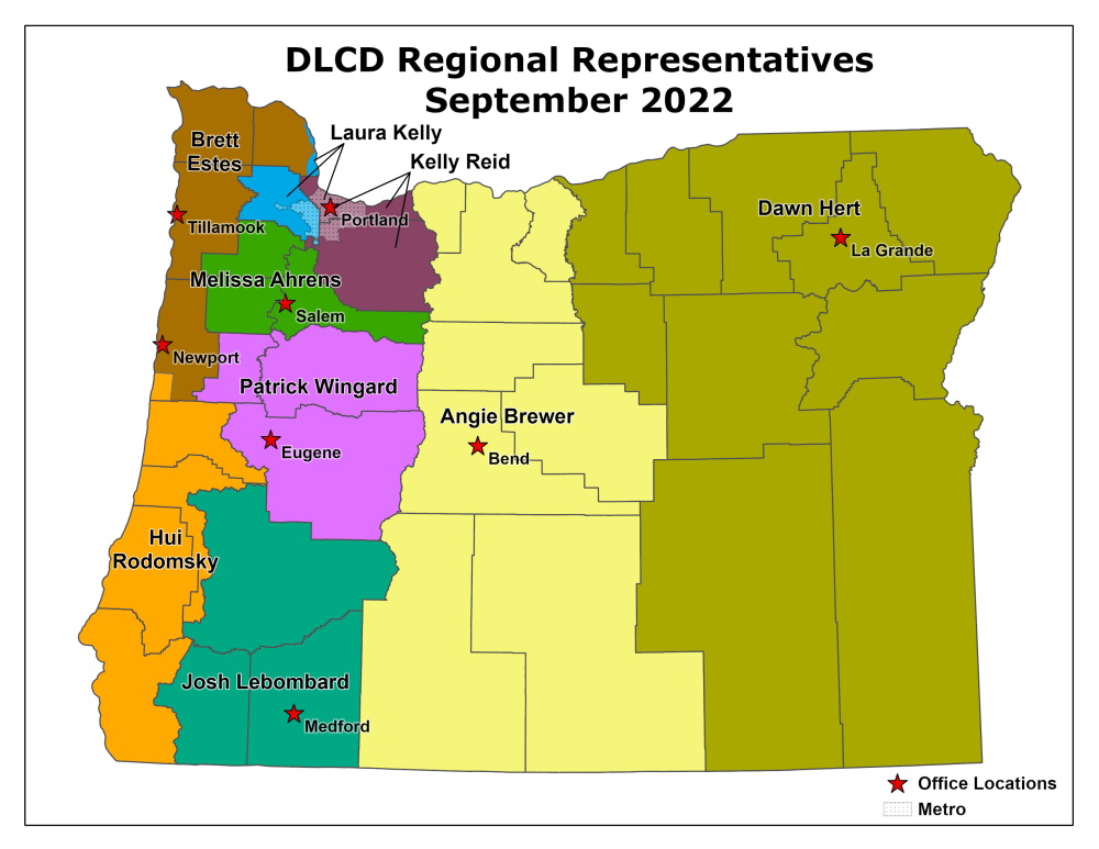 Regional Representatives Map by County or Area