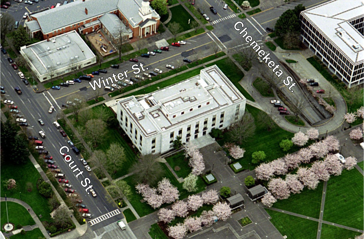 Aerial view of the State Library