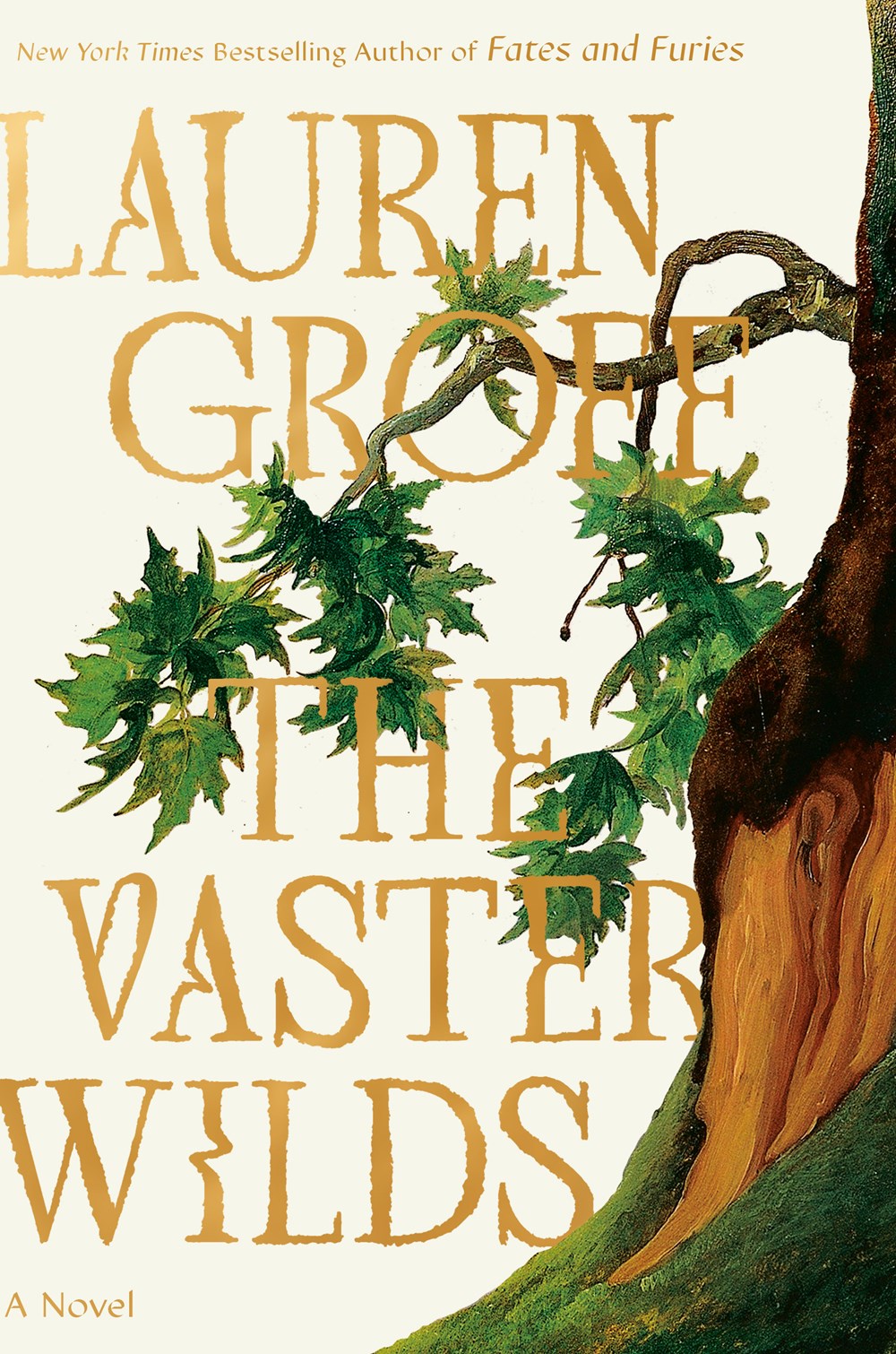 Book Cover for The Vaster Wilds, a tree on white background.