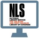 computer icon with the National Library Service logo inside