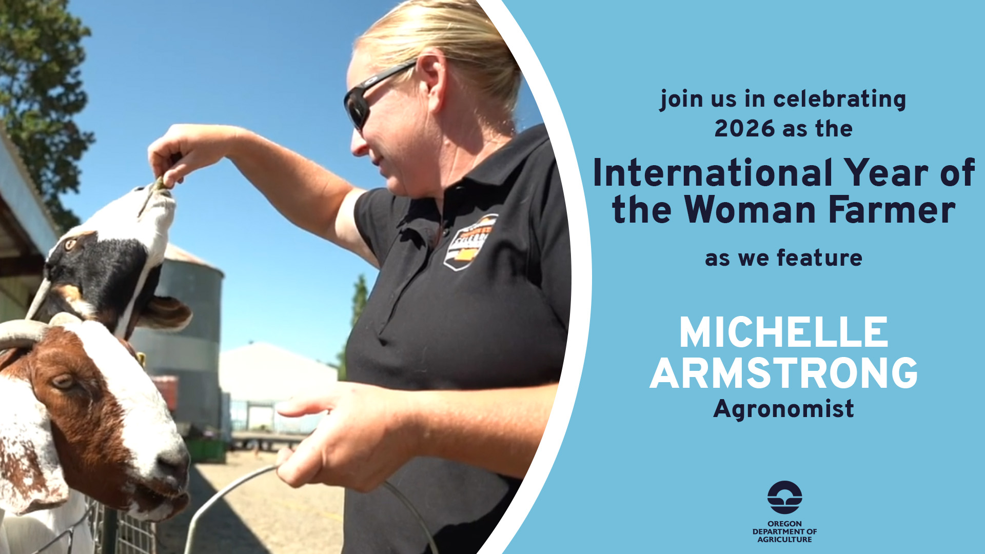Michelle Armstrong, featured on October 30, 2026 by ODA for 2026's International Year of the Woman Farmer