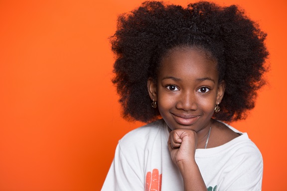 Young girl with natural hair