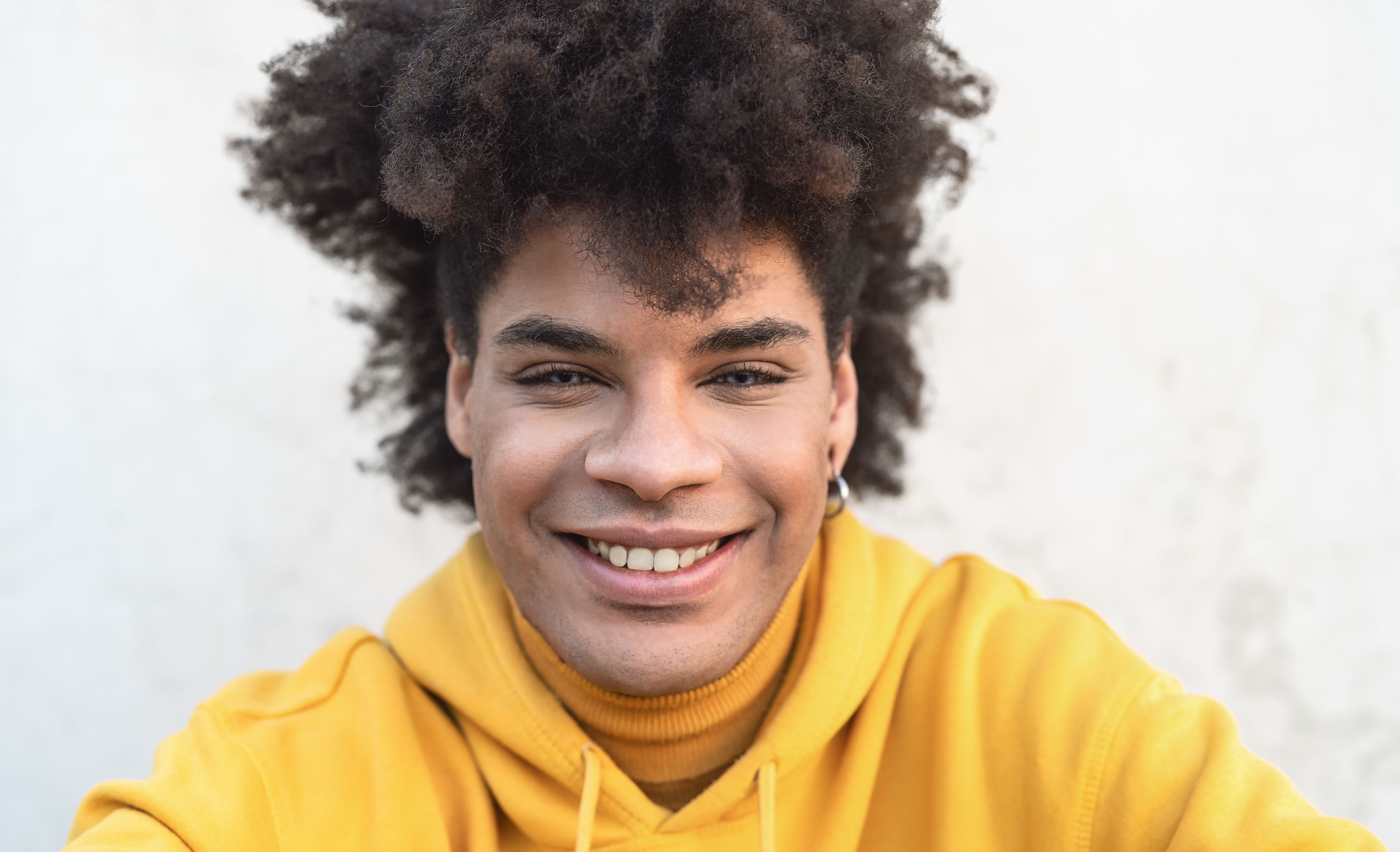 Young man with natural hair
