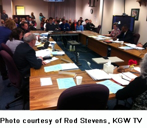 State Board Discussing Native American Mascots - Photo courtesy of Rod Stevens, KGW TV