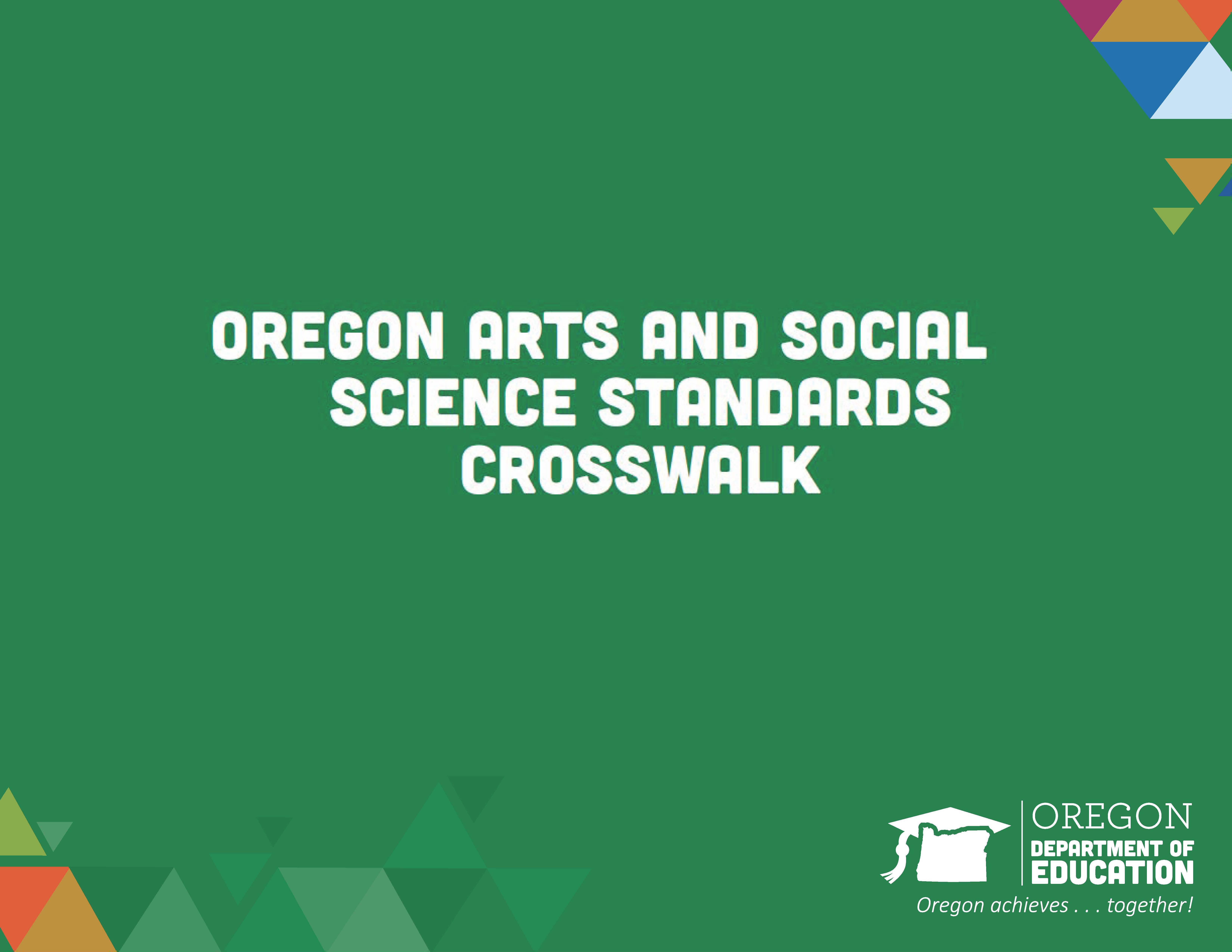 Oregon arts and ethnic studies standards crosswalk